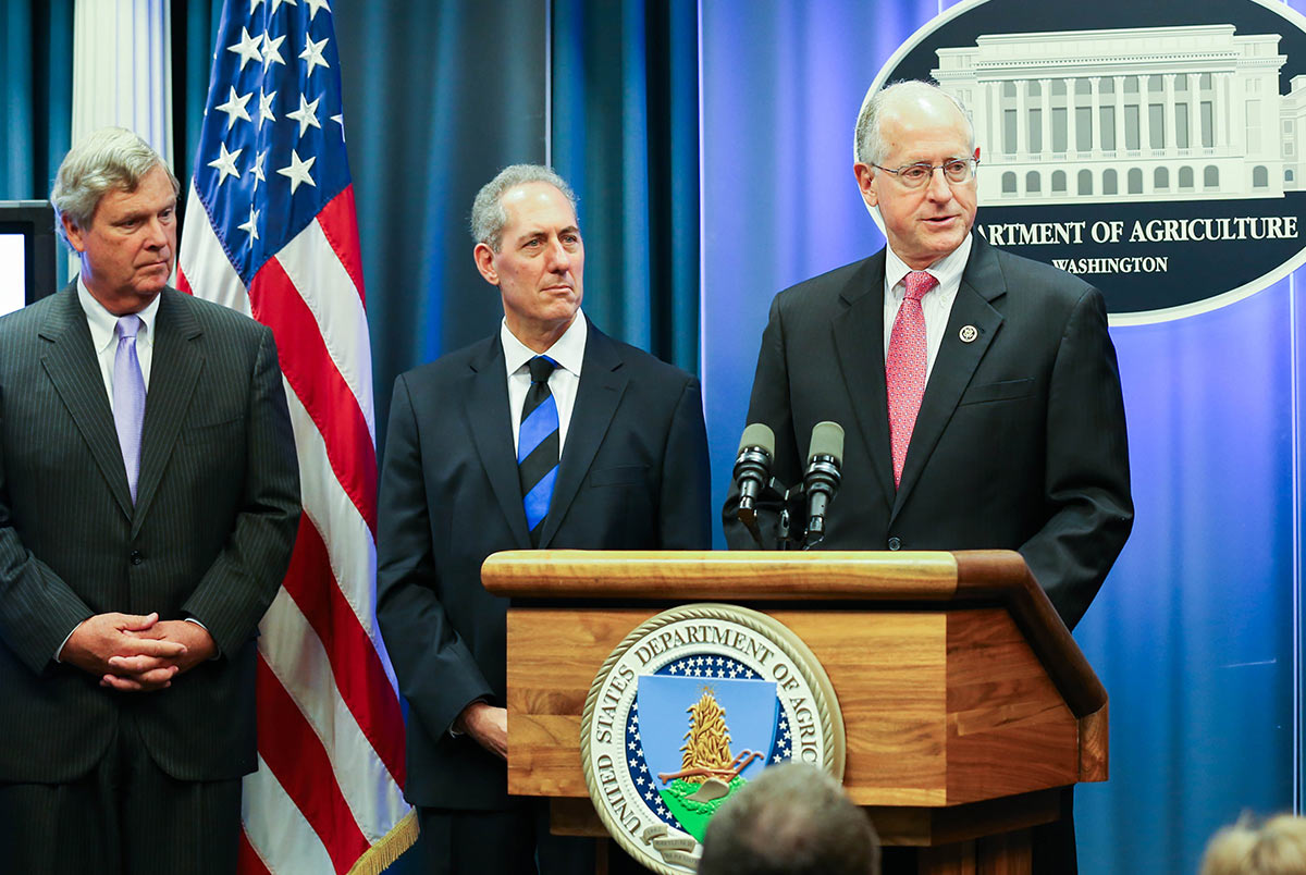 Agriculture Secretary Tom Vilsack, USTR Ambassador Michael Froman, and House Agriculture Committee Chairman Mike Conaway
