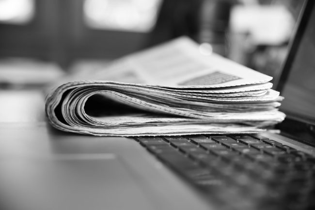 newspaper-bw