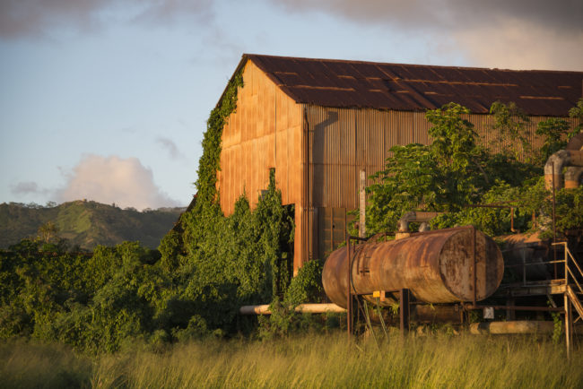 Abandoned Building at Sunset